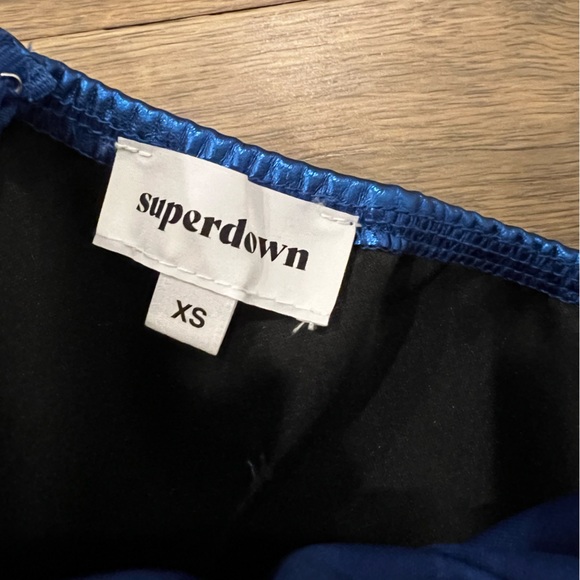 Revolve Supedown Blue Metallic Mini Dress -XS - Picture 5 of 5